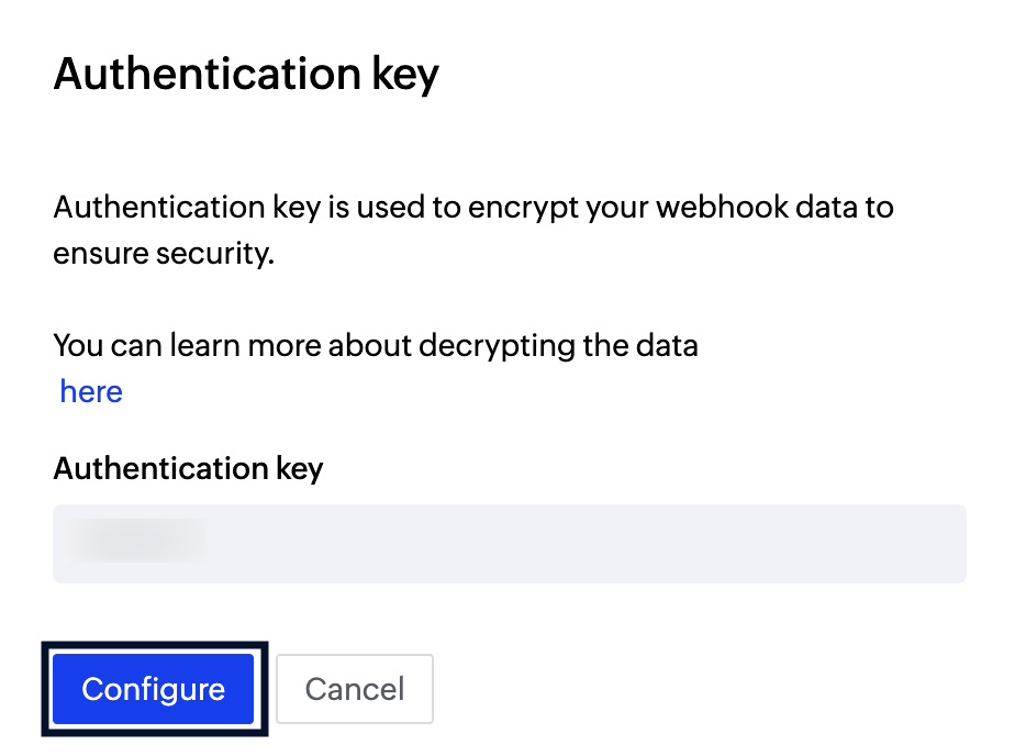 Configure webhook Configure webhook screenshot