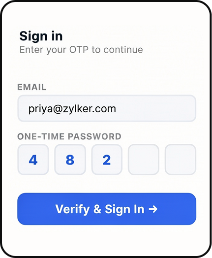 Customer portal sign-in preview