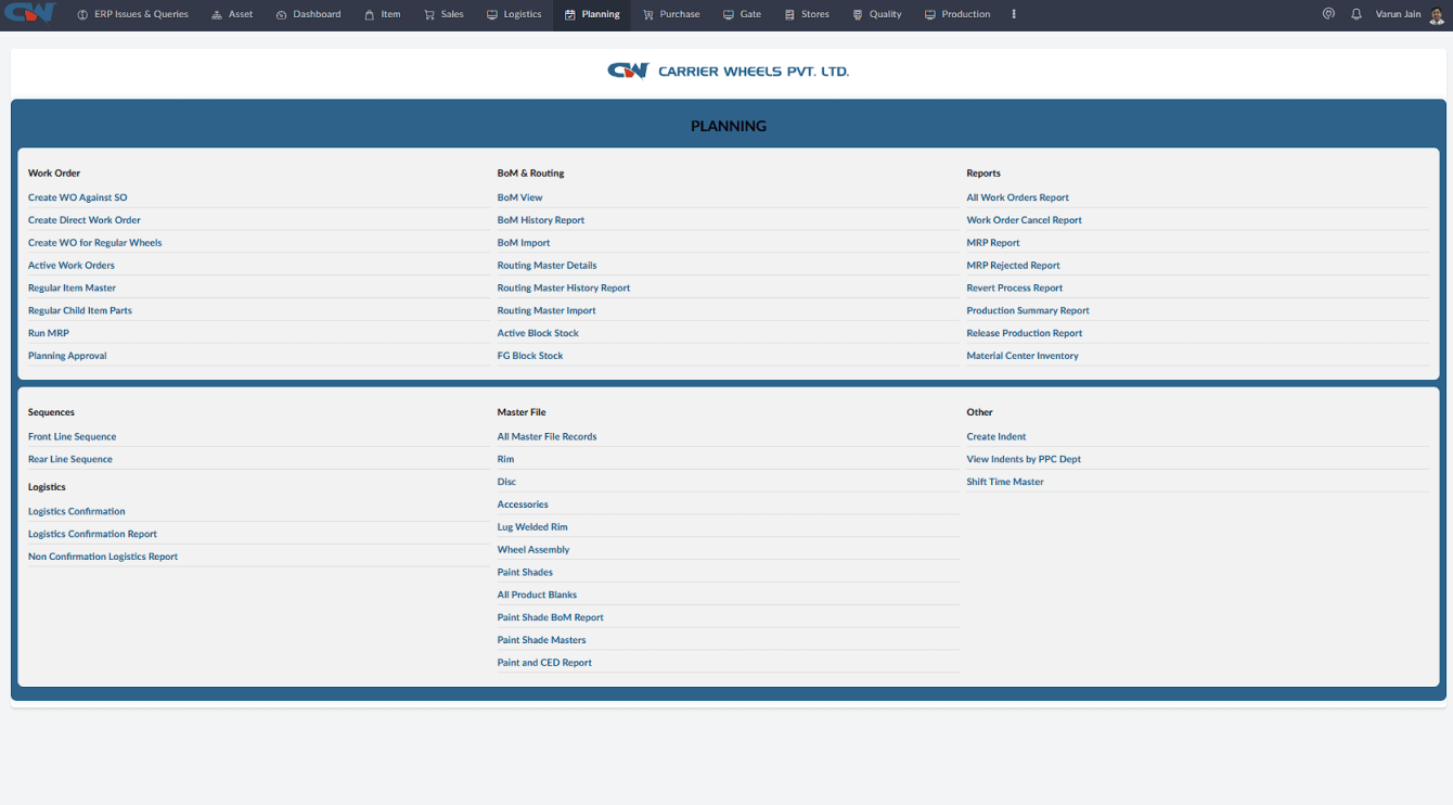 Planning window view