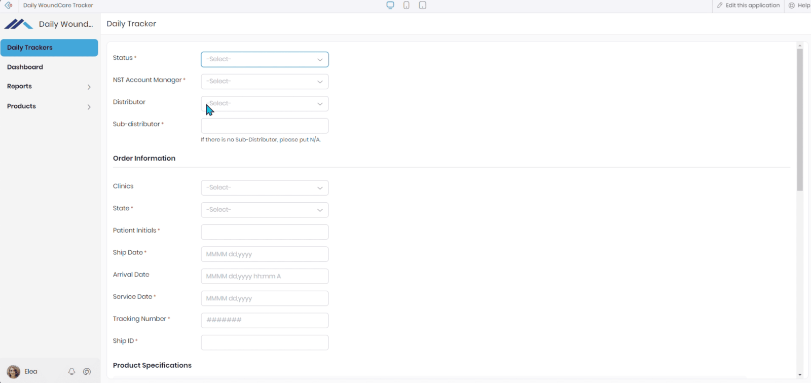 Daily WoundCare Tracker
