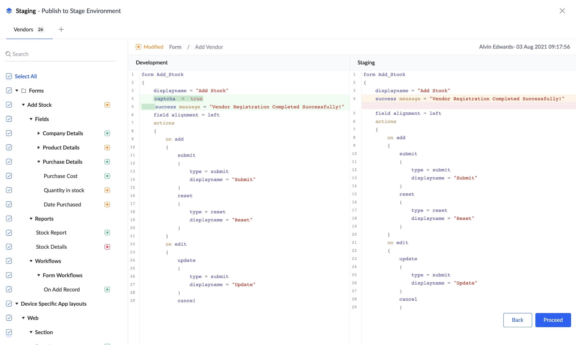 Track changes and publish as versions