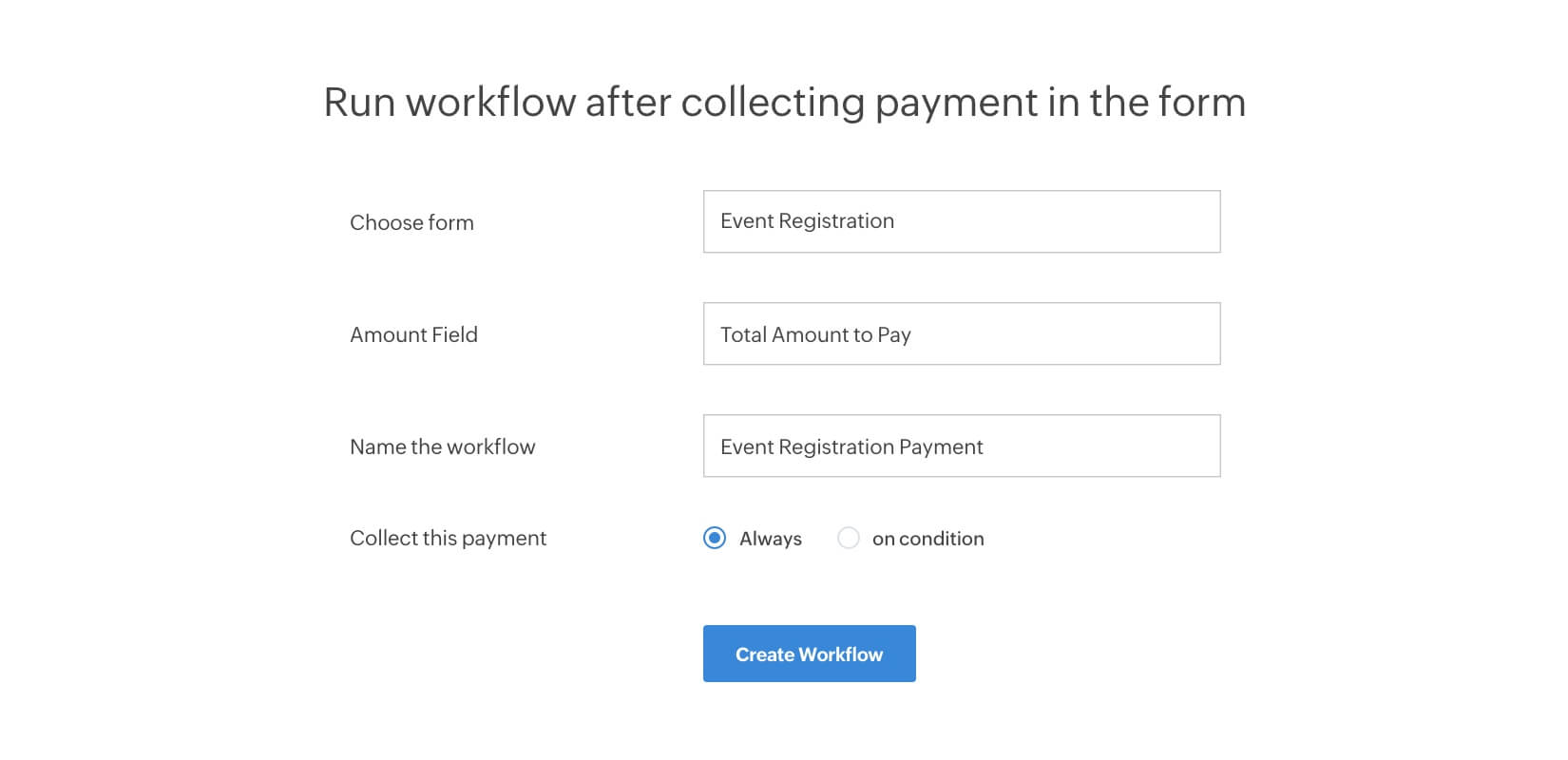 Payment workflows