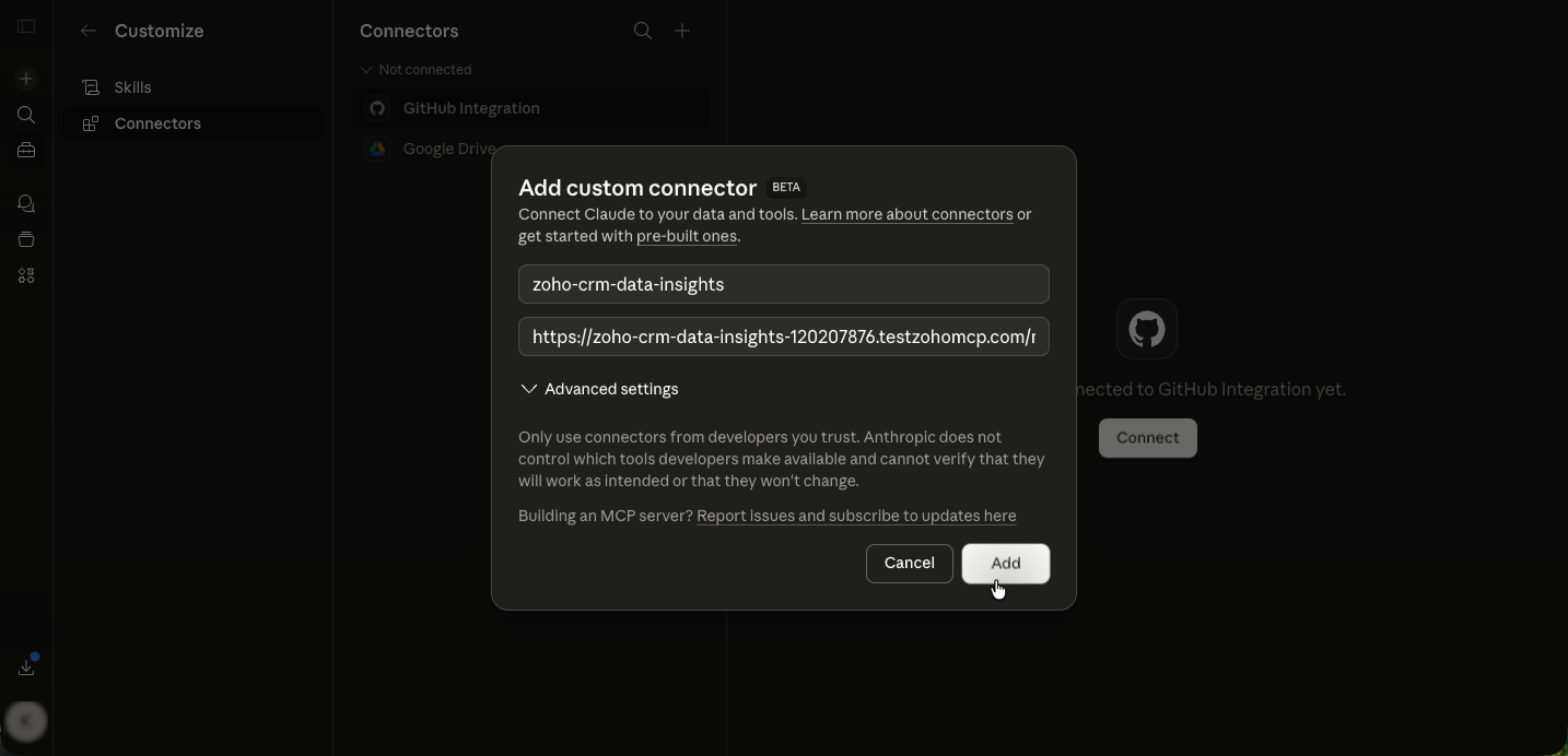 Claude Connector List