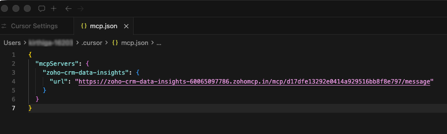 Cursor MCP JSON
