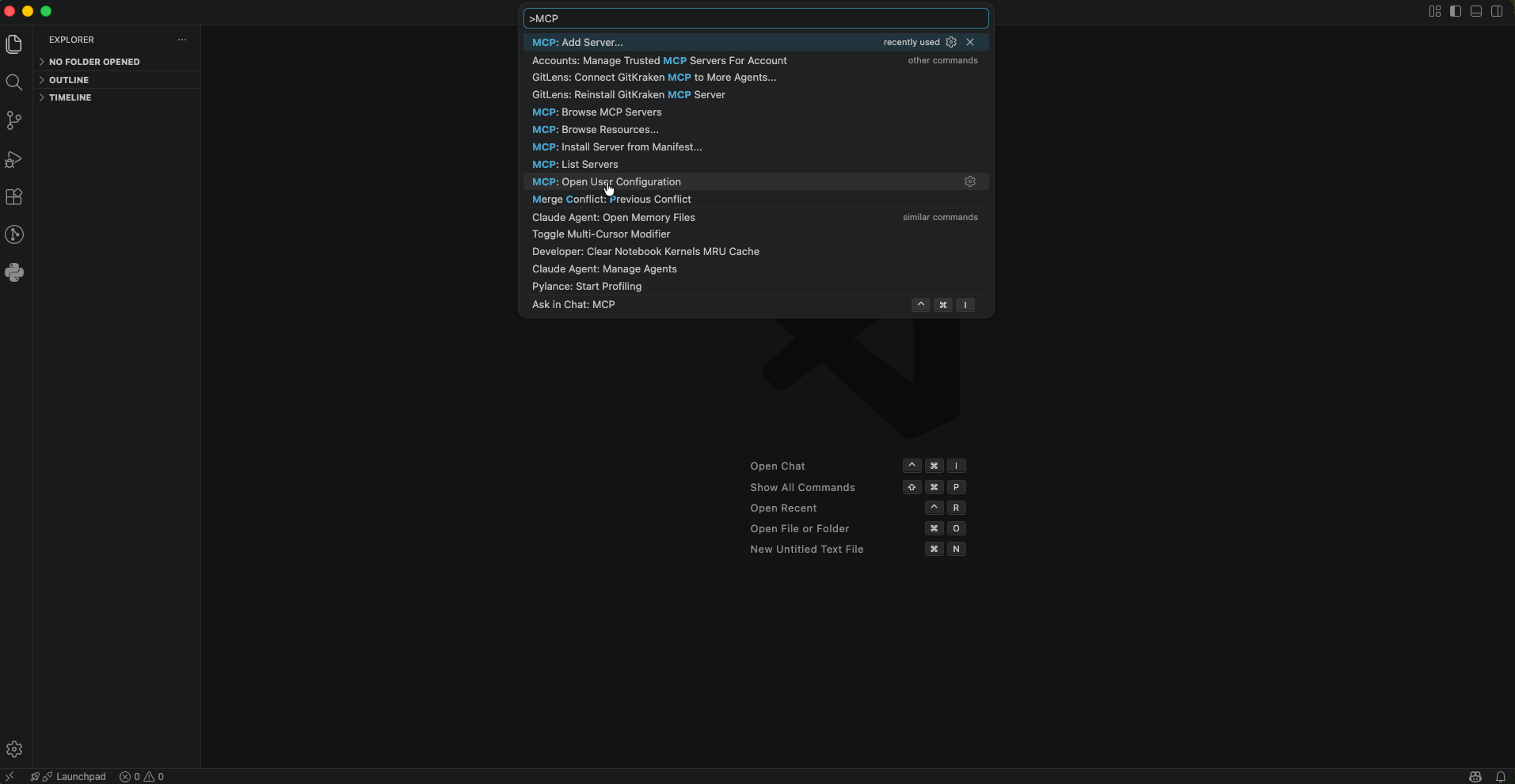 VS Code MCP User Configuration