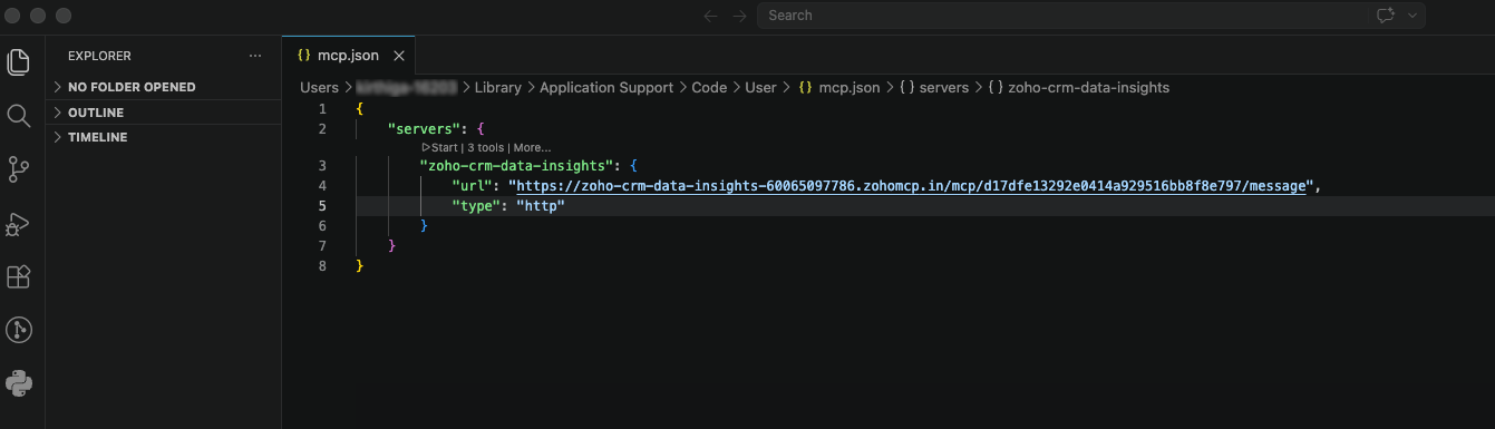 VS Code MCP Manual Configuration