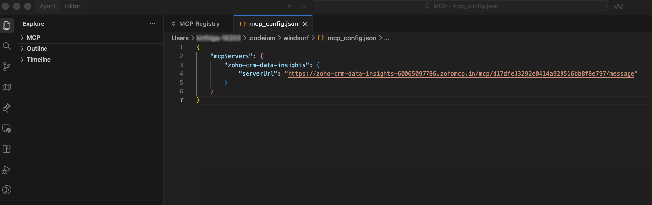 Windsurf MCP JSON Configuration
