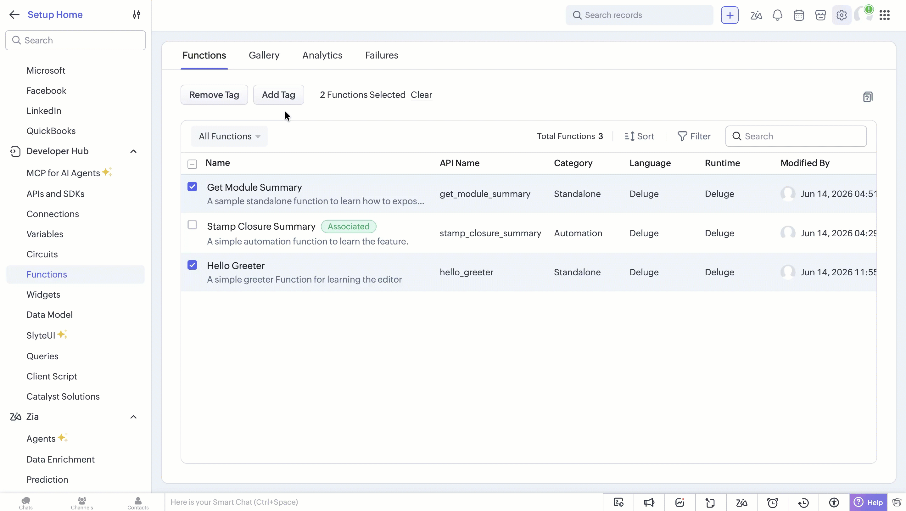 Bulk Actions