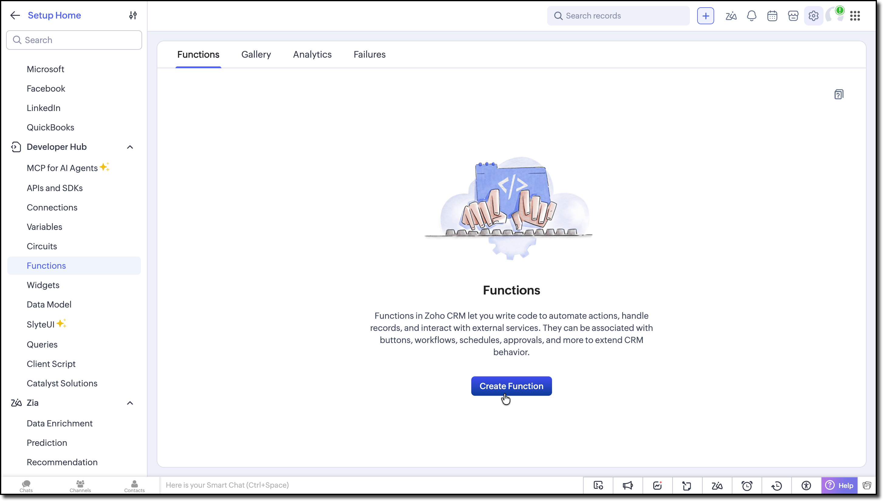 Functions Landing Page