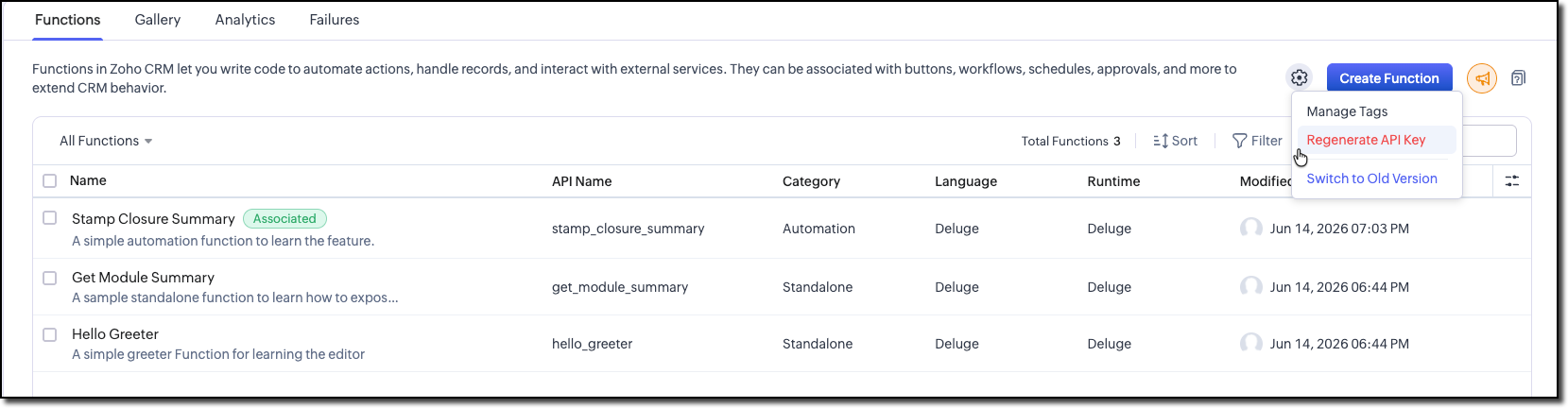 Settings Menu