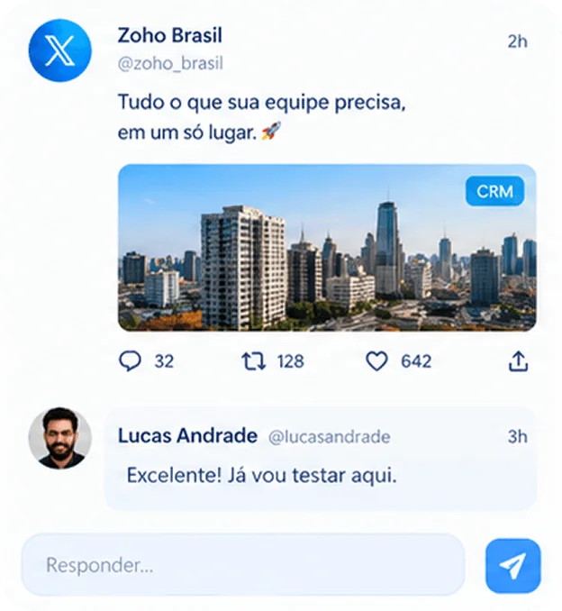 Colabore com sua equipe por chat, chamada de áudio e de vídeo
