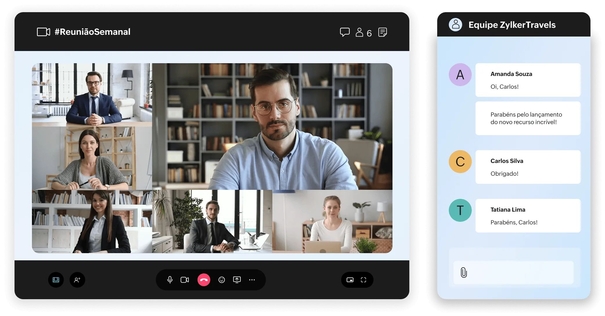Colaboração em equipe contextual e fácil