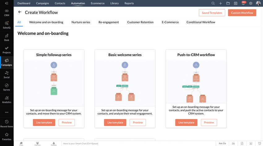 Pelihara dan libatkan prospek dan kontak menggunakan alur kerja email