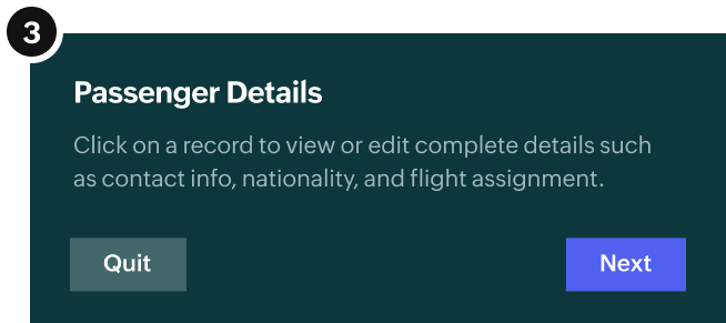 An in-app flow to guide users through business processes