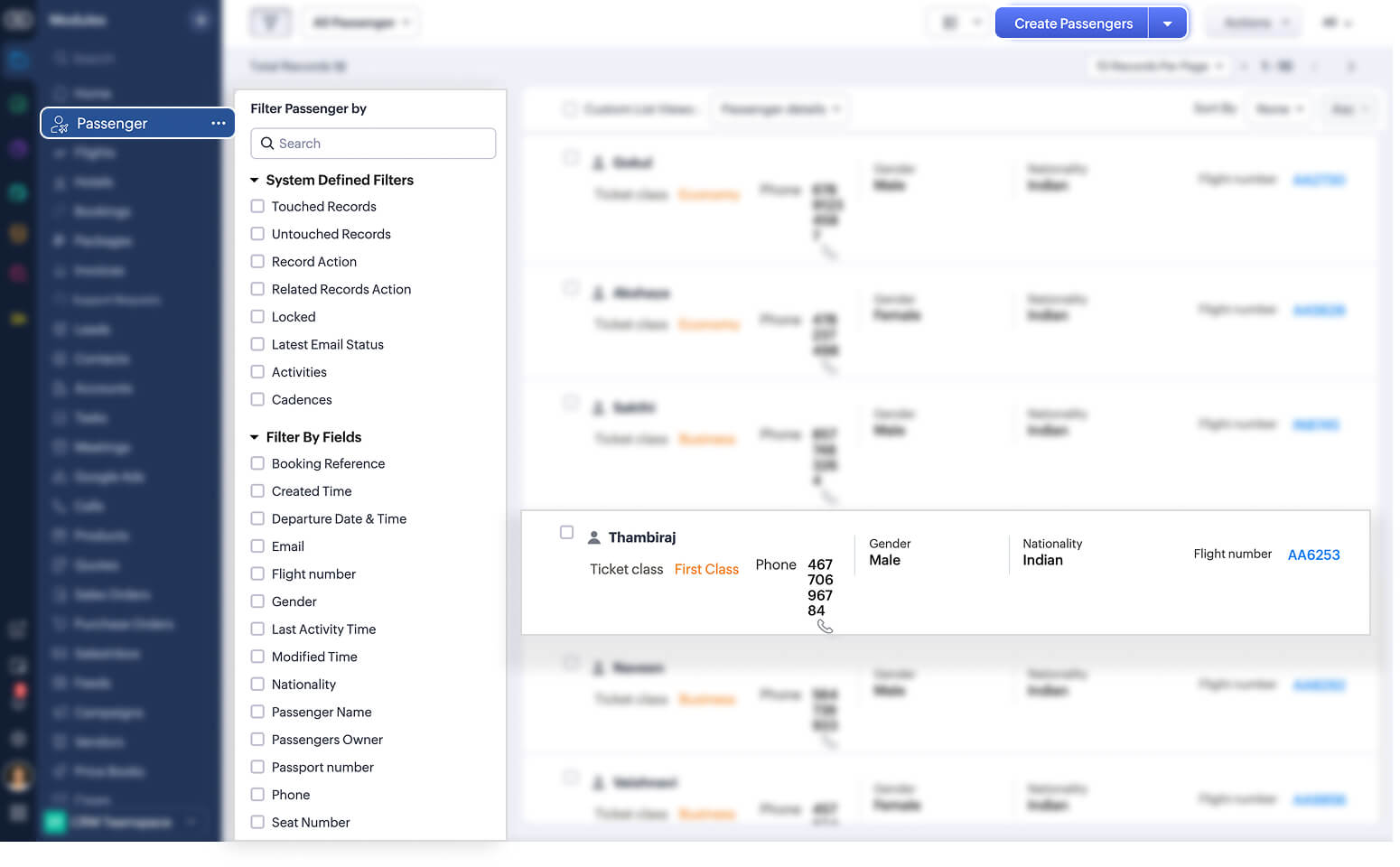 An in-app flow to guide users through business processes