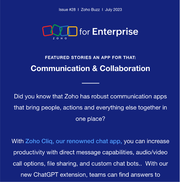 Zoho for Enterprise