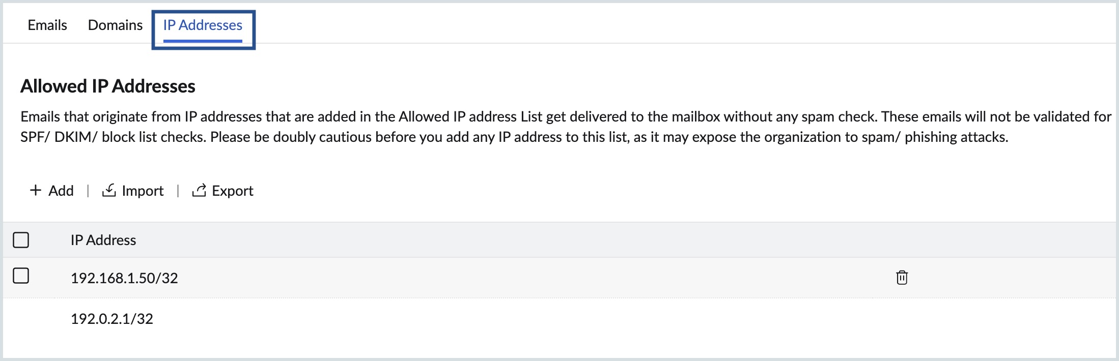 allowed list - ip allowed list - ip