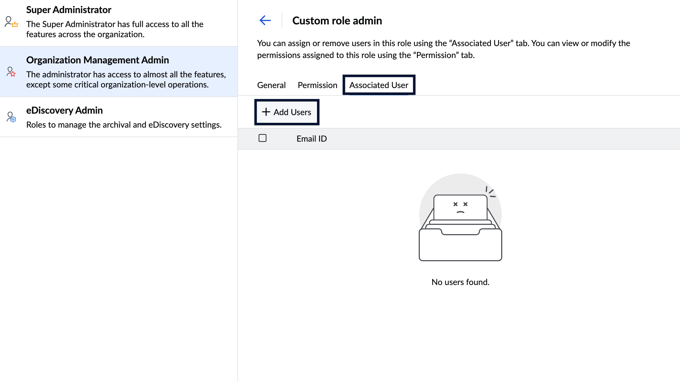 Associate Custom Role to a User Associate Custom Role to a User