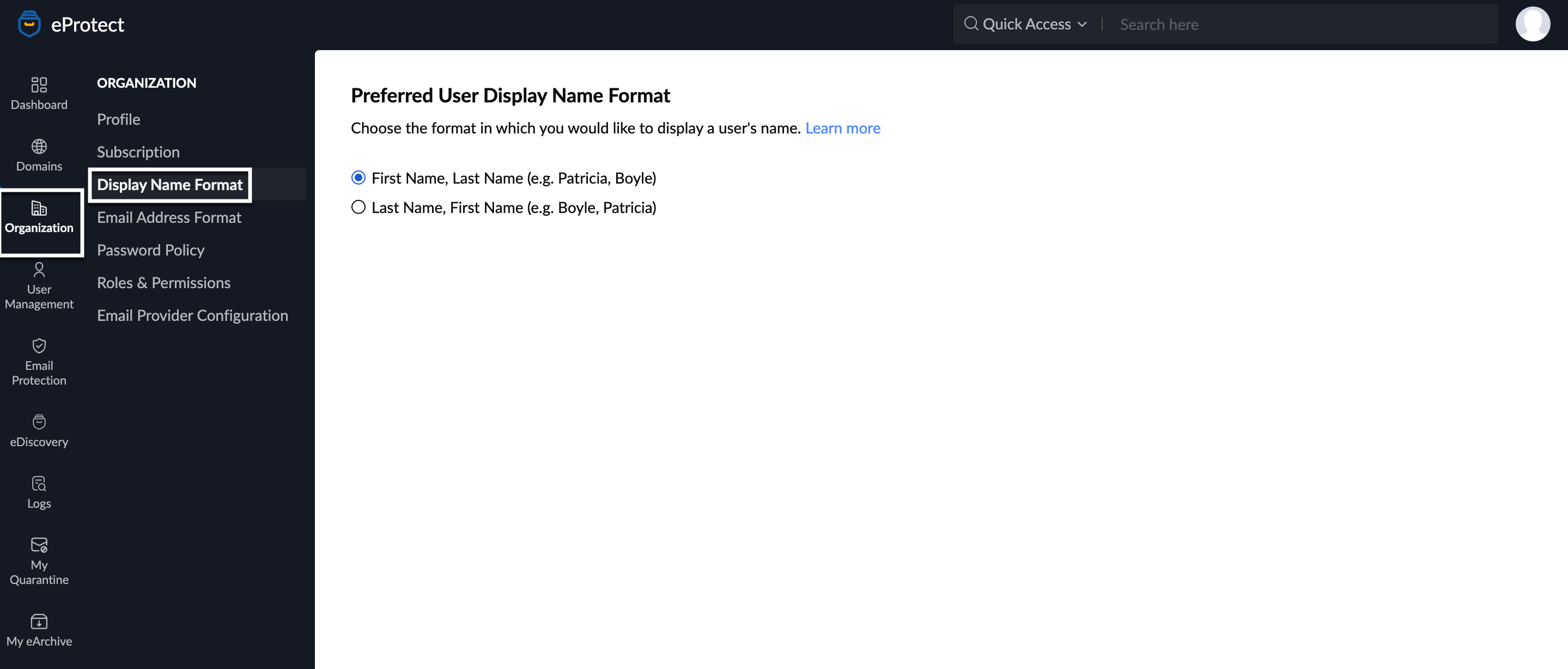 Set Display Name Format Set Display Name Format