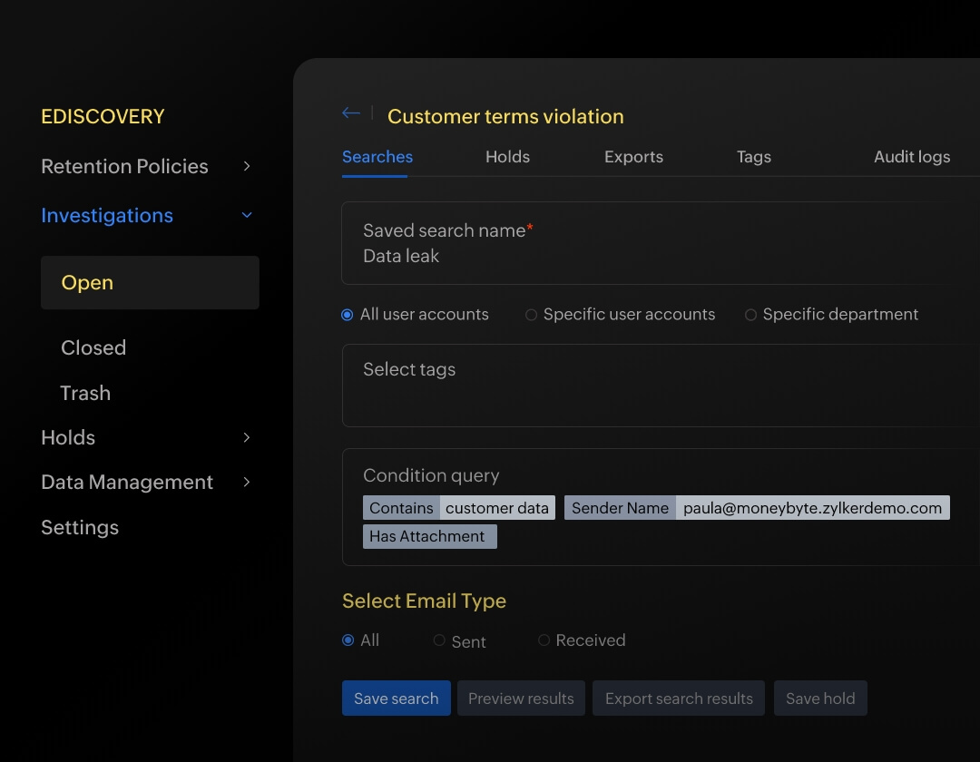 Search for emails any way you want