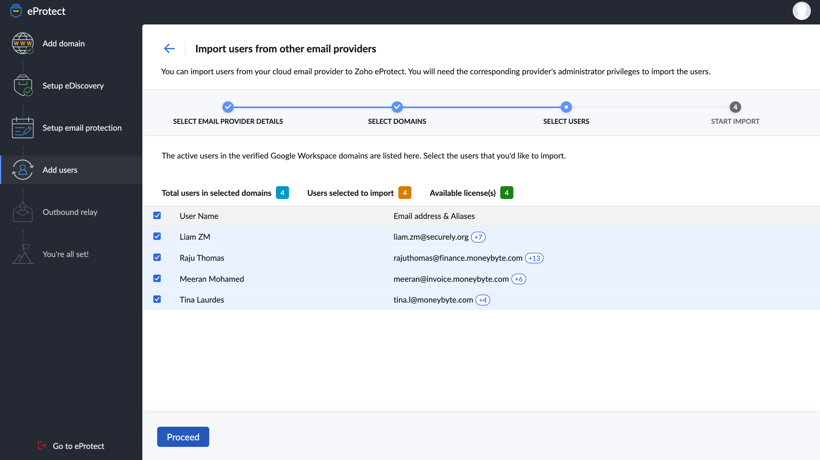 Select Users from Google Workspace