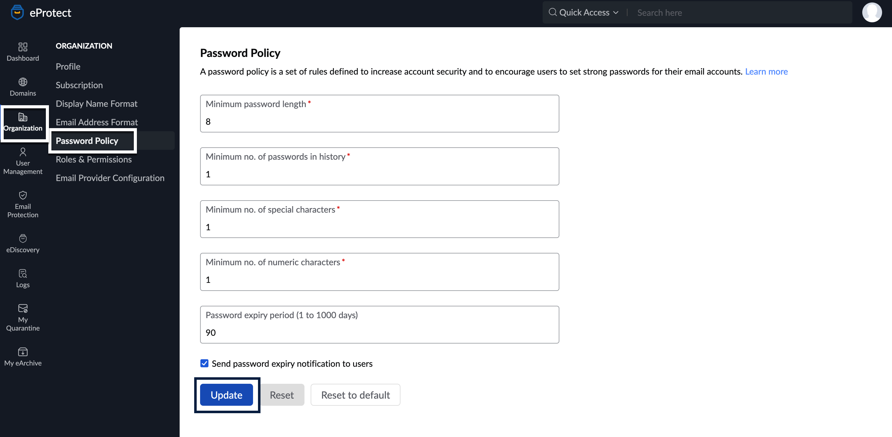 Configure Password Policy Configure Password Policy