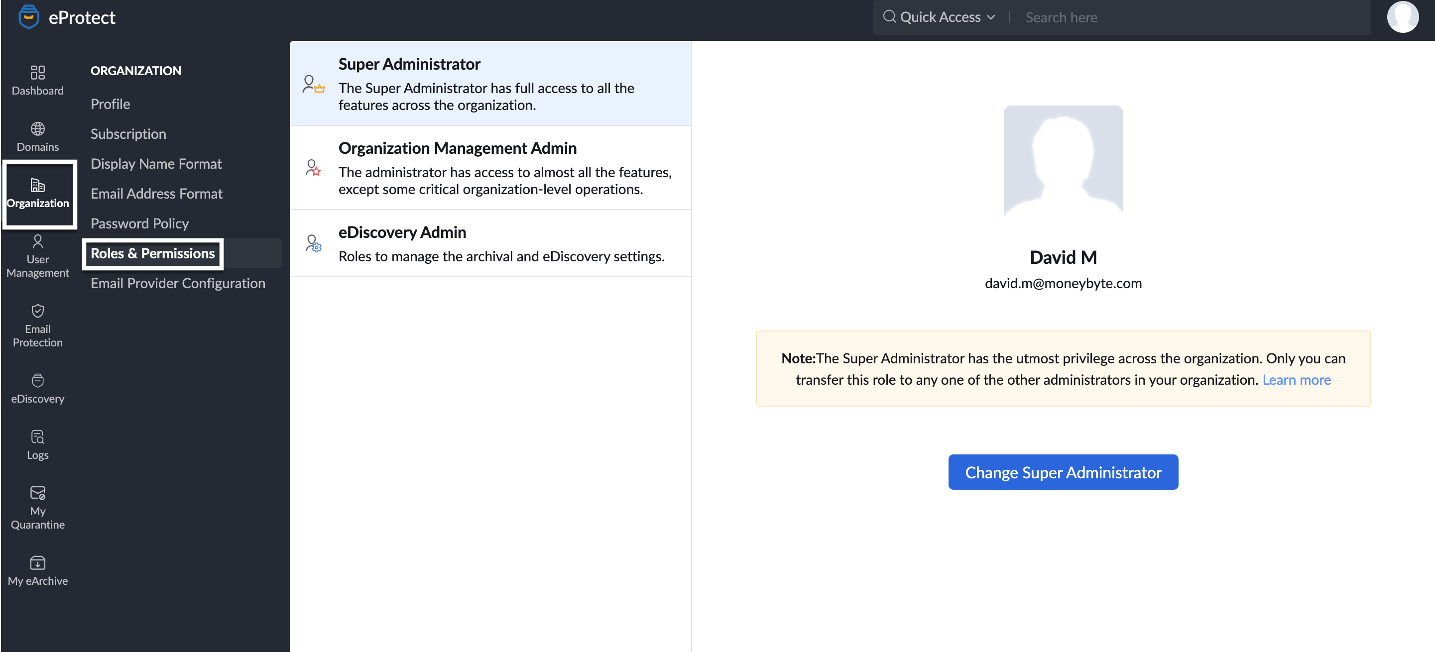 Roles and Permissions Roles and Permissions