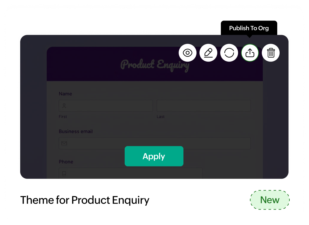 Theme for product enquiry