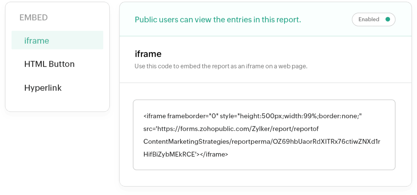 Make data easily accessible with embedded reports