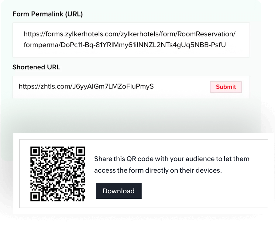 Share forms instantly