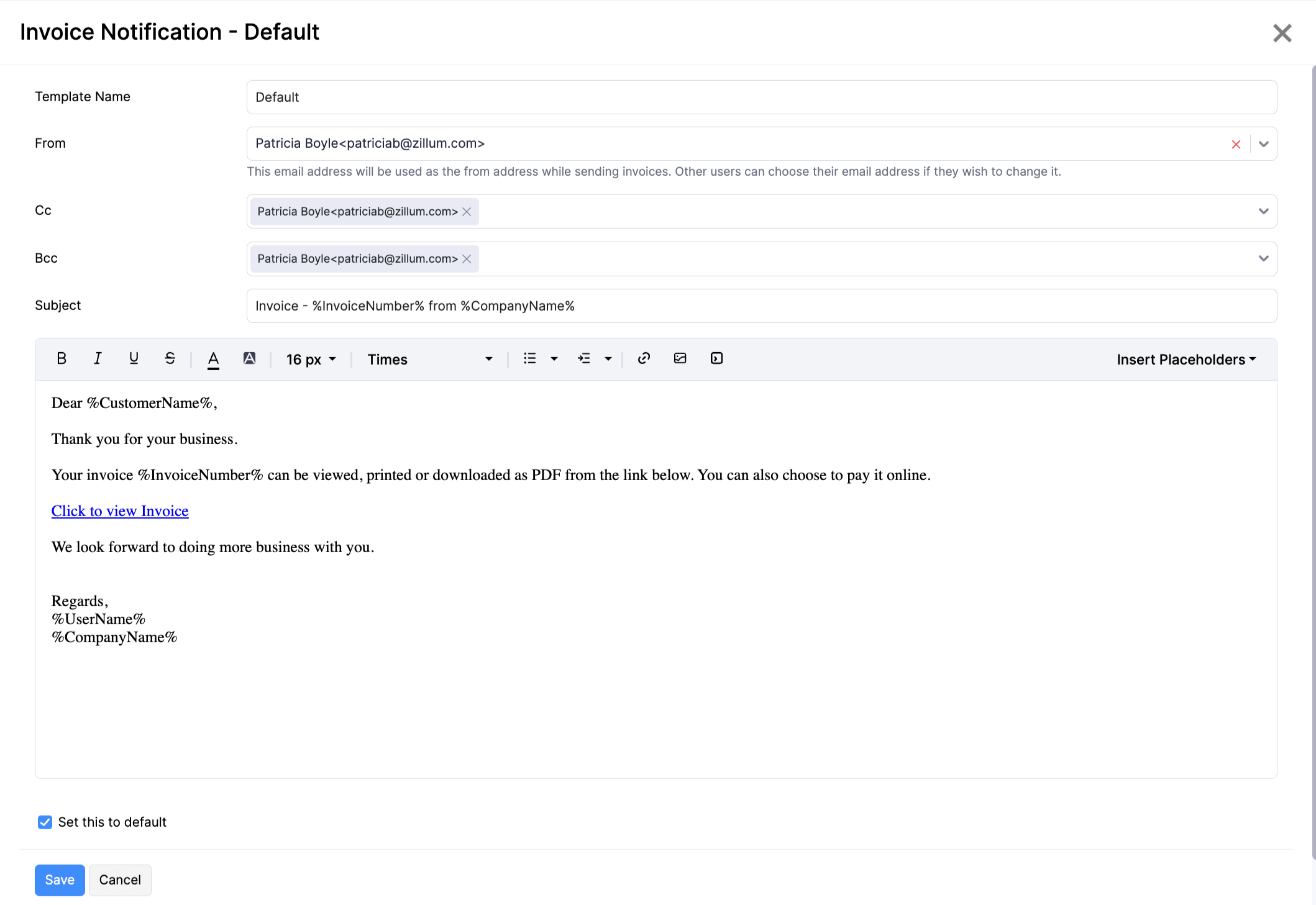 メールテンプレートのカスタマイズ