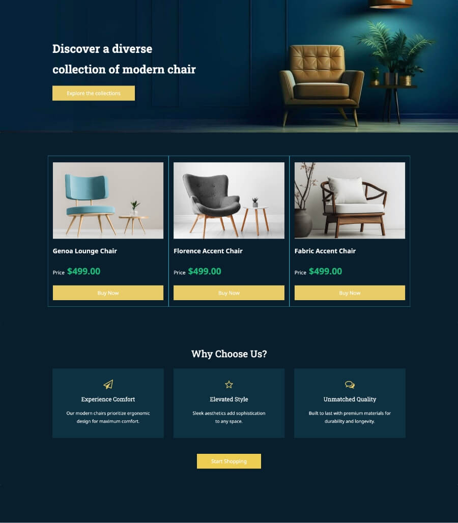 Ecommerce landing page examples