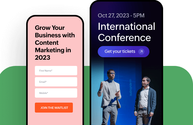 Responsive landing page builder