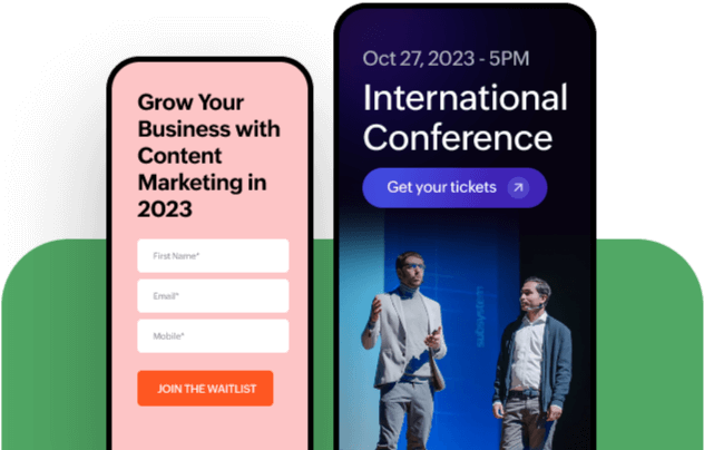 Responsive landing page builder