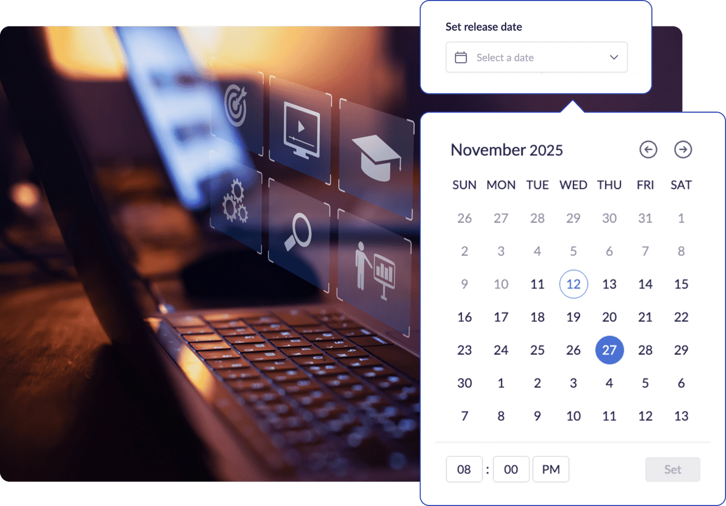 Drip schedule for lesson release in Zoho Learn