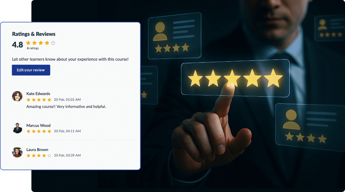 Course ratings and reviews