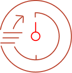 Clock icon representing fast response time