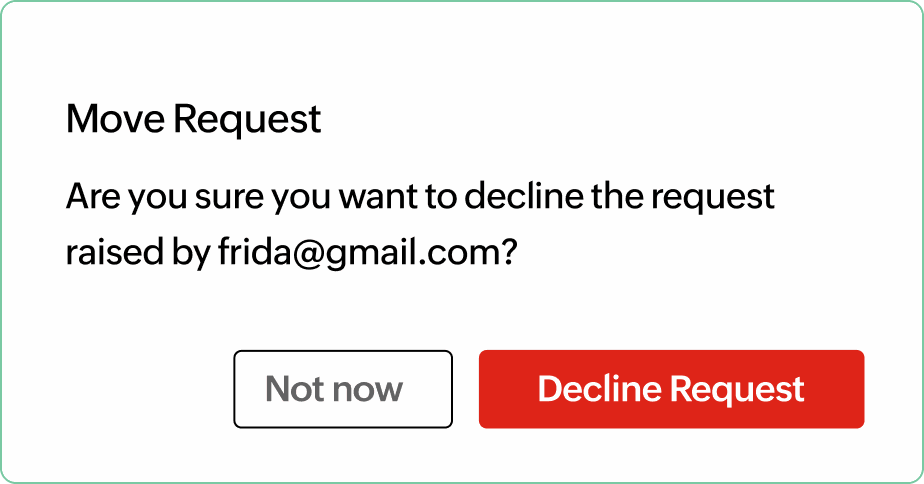 Decline request confirmation dialog
