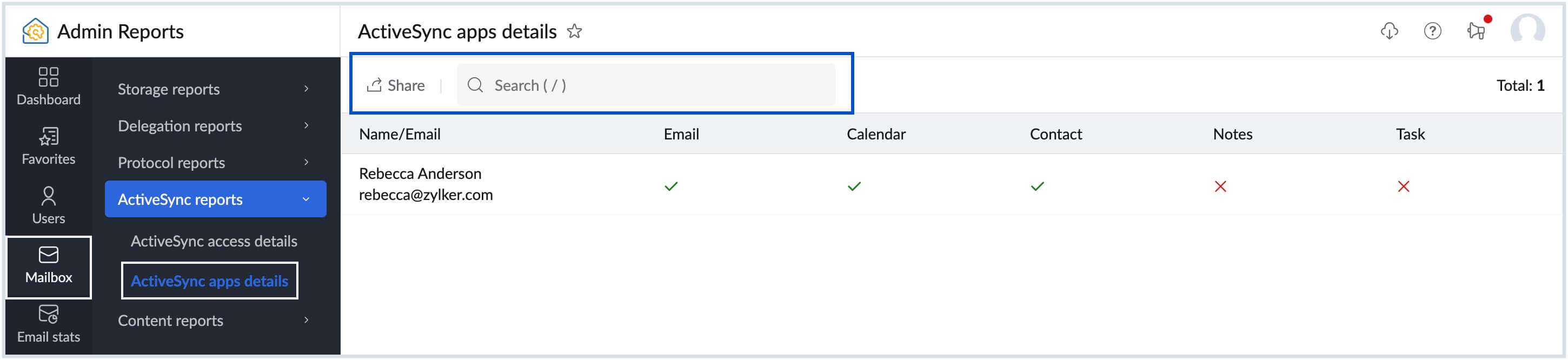 Activesync apps details