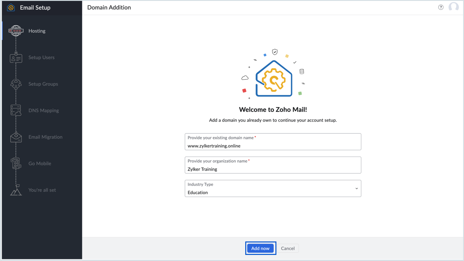 Add your domain name Add your domain name