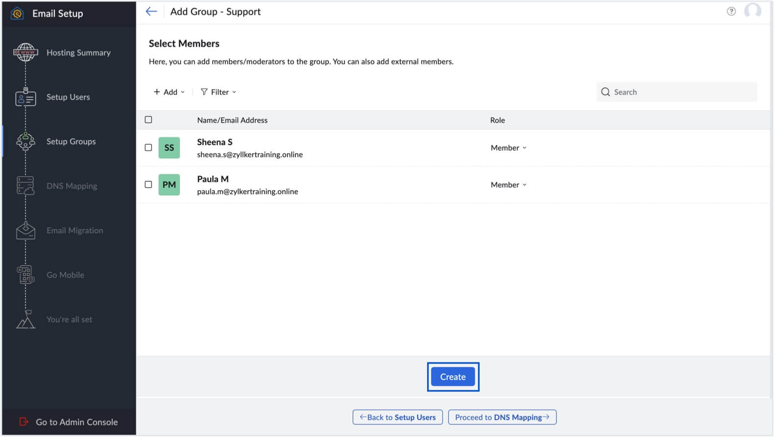 Create group Create group