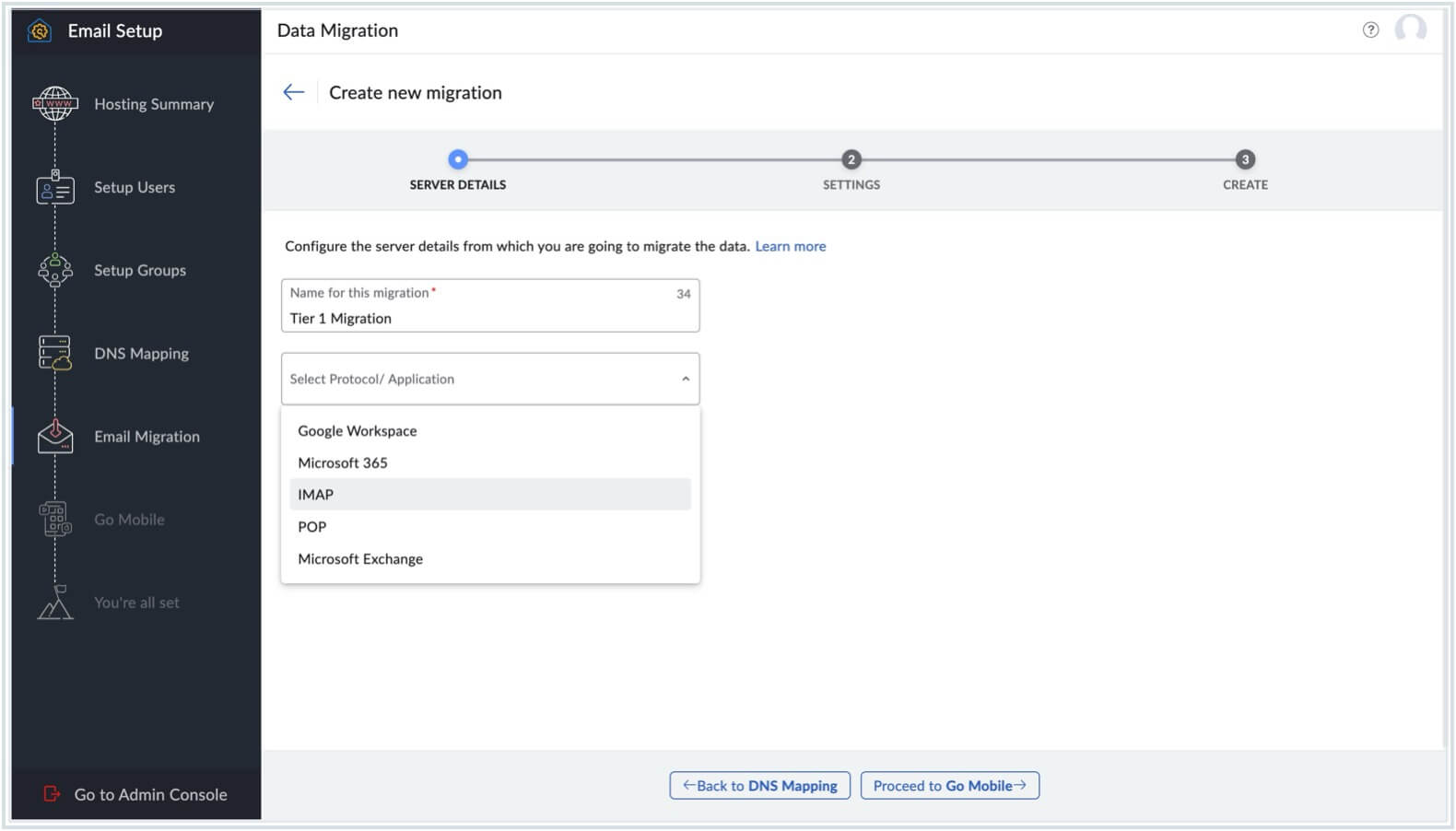 Server details Server details