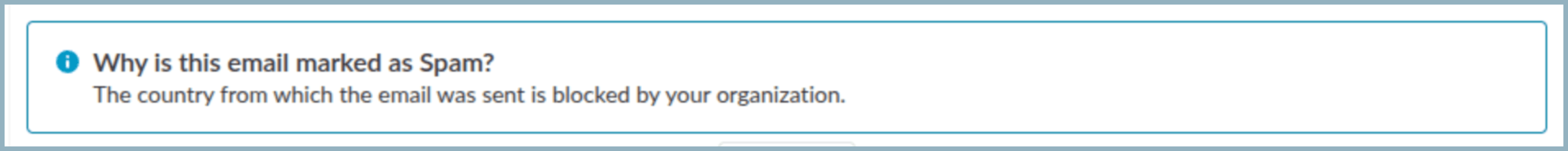 Country blocked by organization Country blocked by organization
