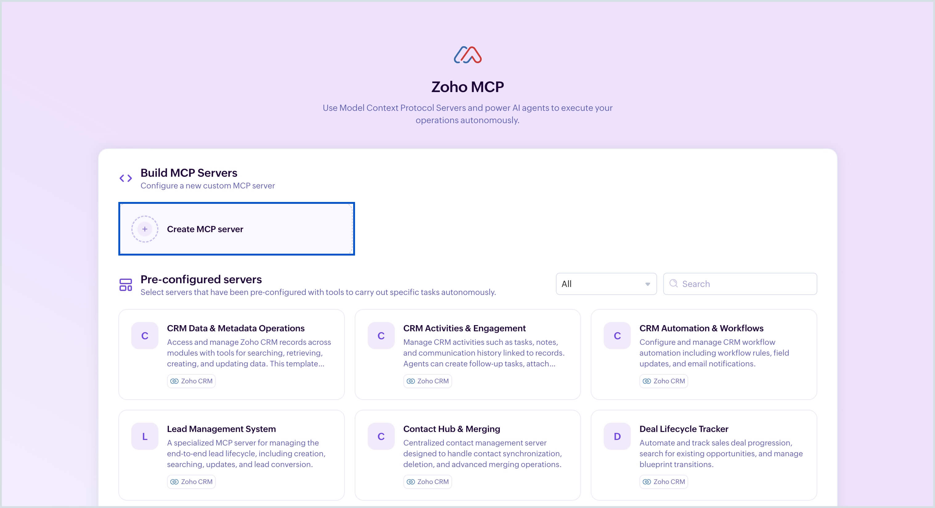 Create MCP server Create MCP server