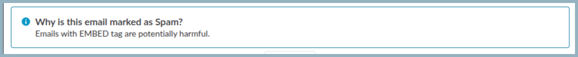 Emails with EMBED tag Emails with EMBED tag