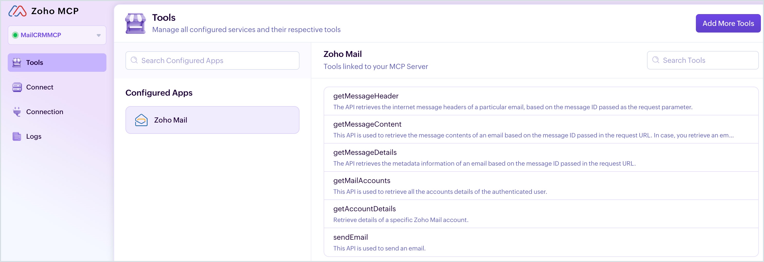 Existing Zoho Mail MCP server Existing Zoho Mail MCP server