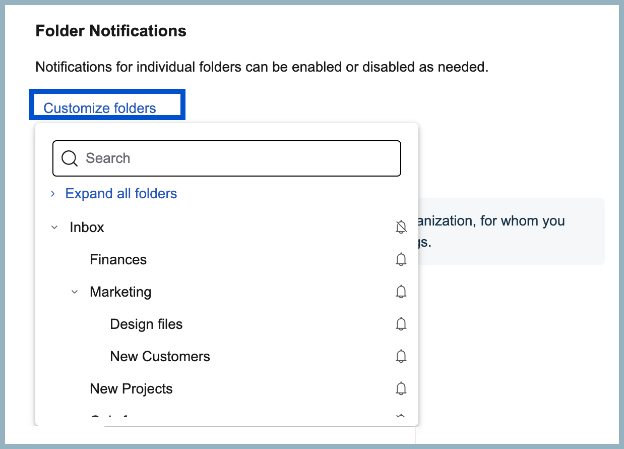 Folder notifications