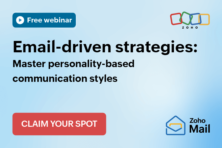 Email driven strategies with Zoho Mail webinar
