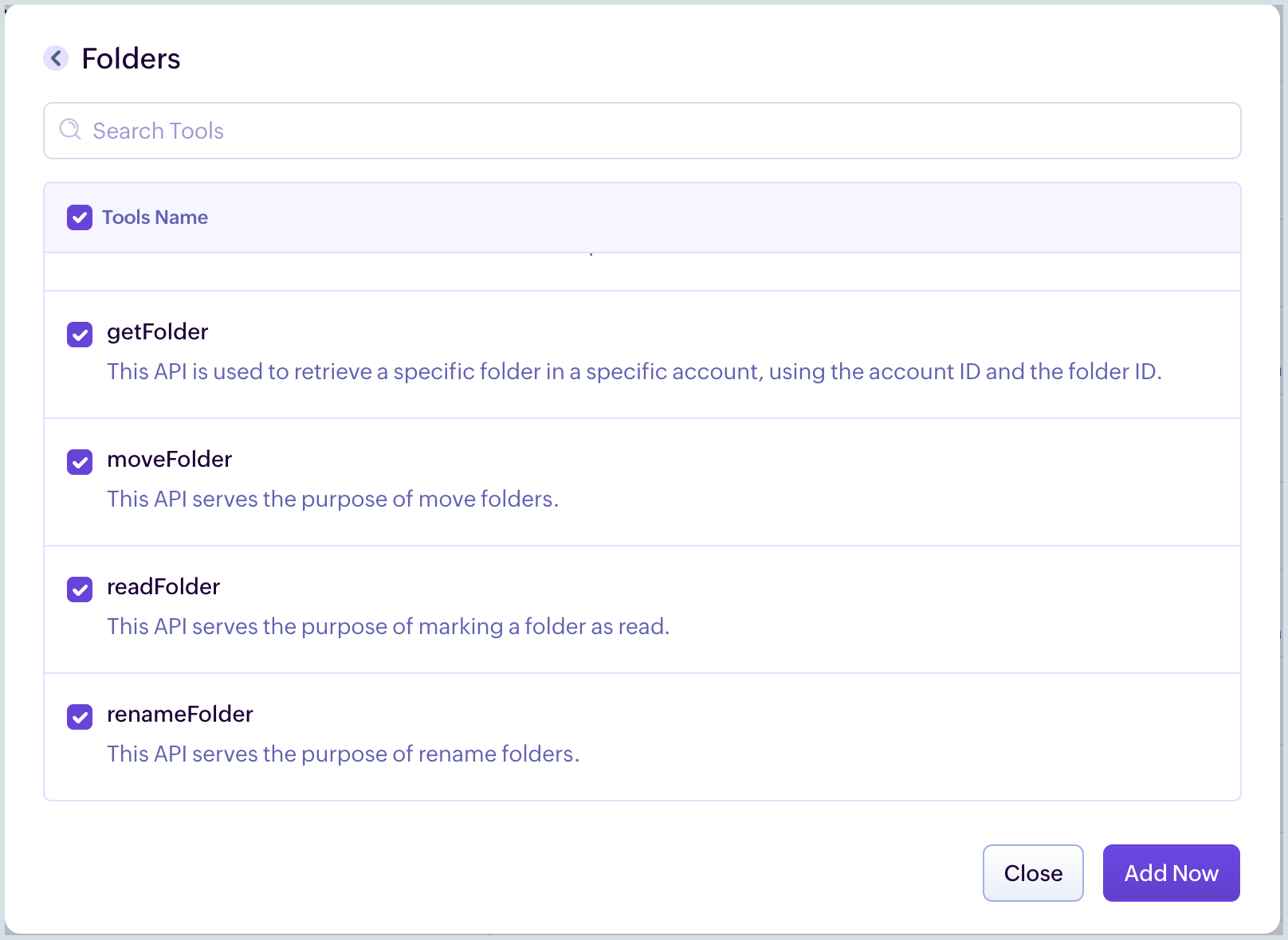 Group view selection selects all tools Group view selection