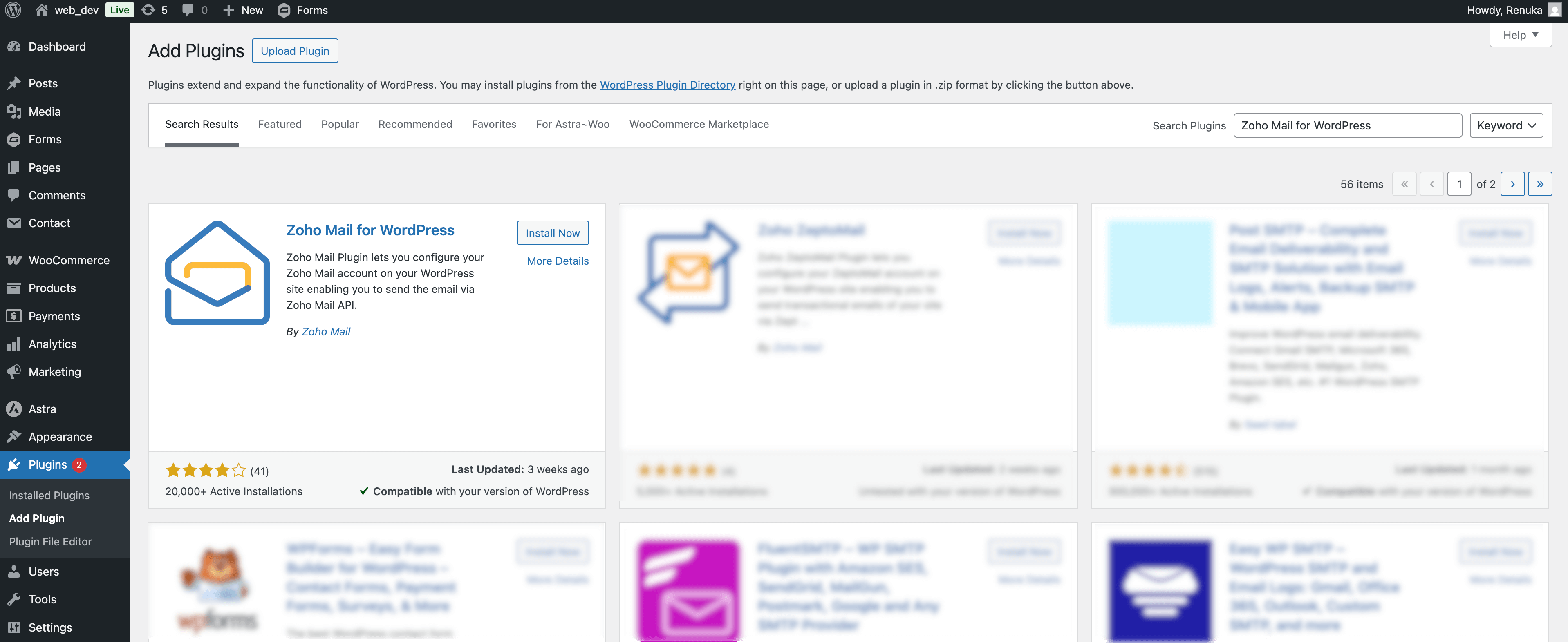 Add Zoho Mail plugin Add Zoho Mail plugin